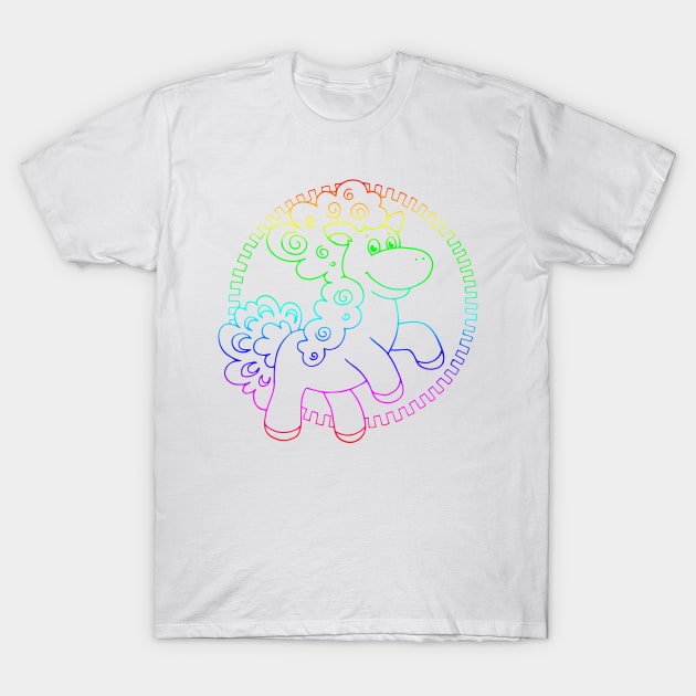 colorful pony T-Shirt by Jlissenok